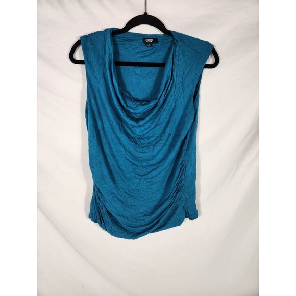 Premise Studio Womens Teal Blue Top Y2K Career Old Money US/L - Picture 1 of 3